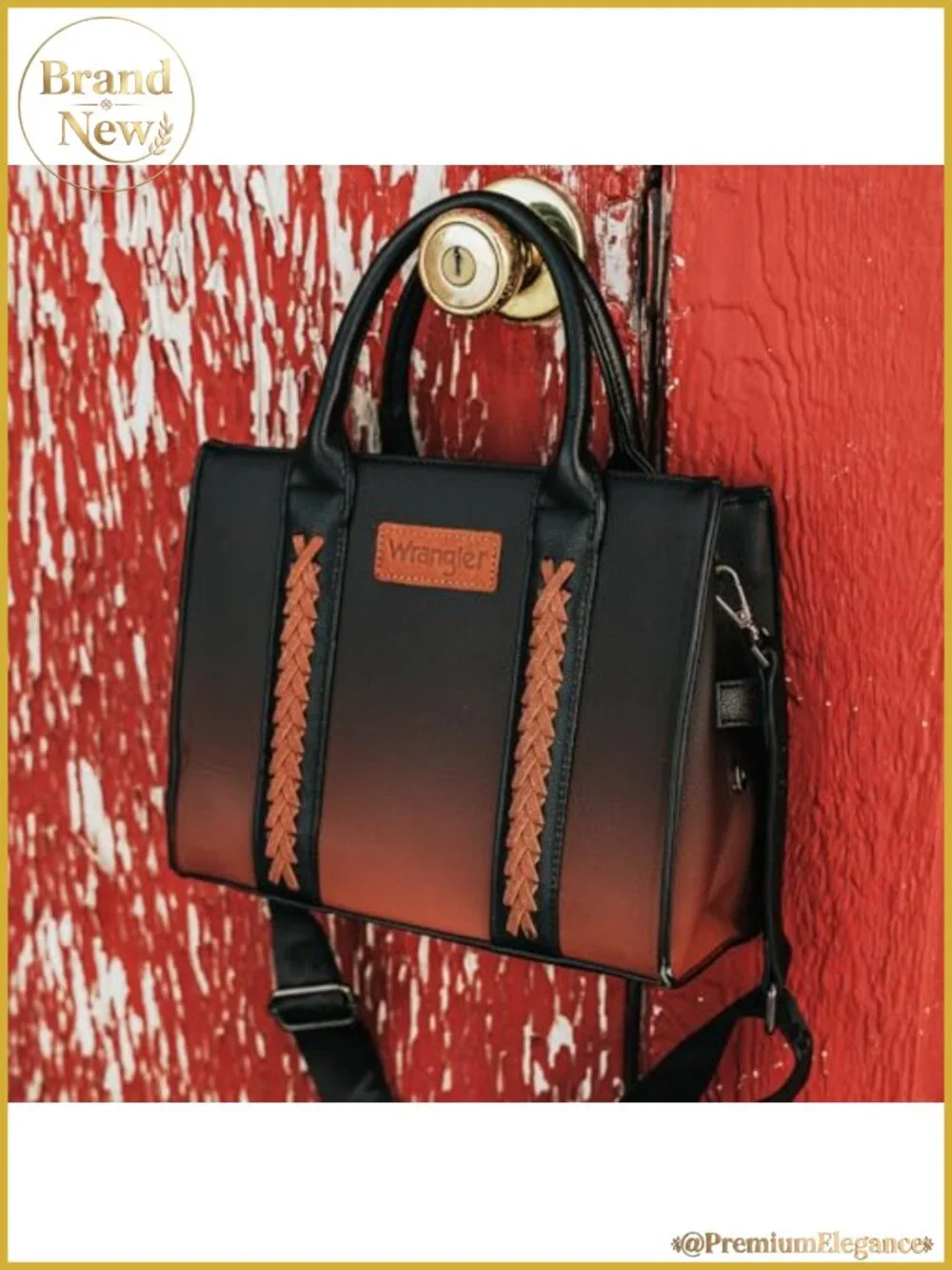 Quilted Faux Leather Satchel Tote with Top Handles & Detachable Strap